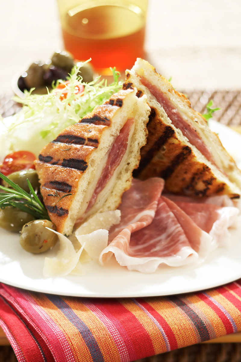 Grilled Cheese and Prosciutto Panini