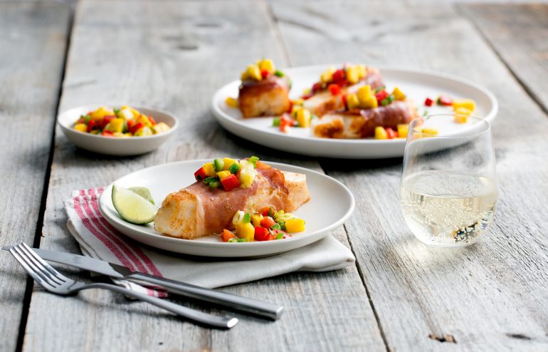 Prosciutto Wrapped Fish with Tropical Salsa - Prosciutto Di Parma